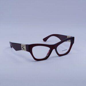 Burberry BE2405U 4128 Eyeglasses Bordeaux 53mm Cat Eye Frame